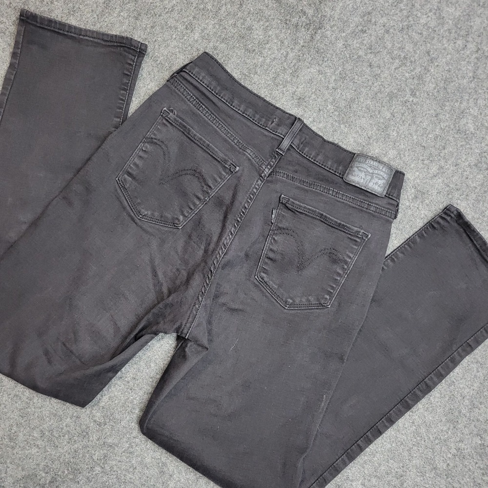 Levis Jeans Womens 6M Black Denim Stretch Classic Boho Streetwear Straight Leg